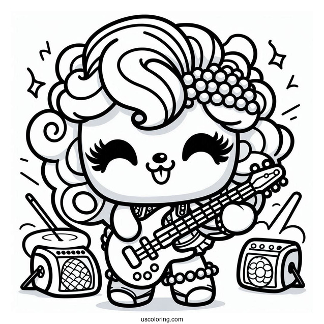 Rockin_ Broc Shopkins On Stage Coloring In