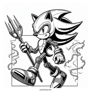 Metal Sonic Coloring Page