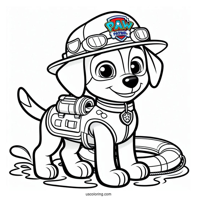 Zuma Water Rescue Dog From Paw Patrol To Color