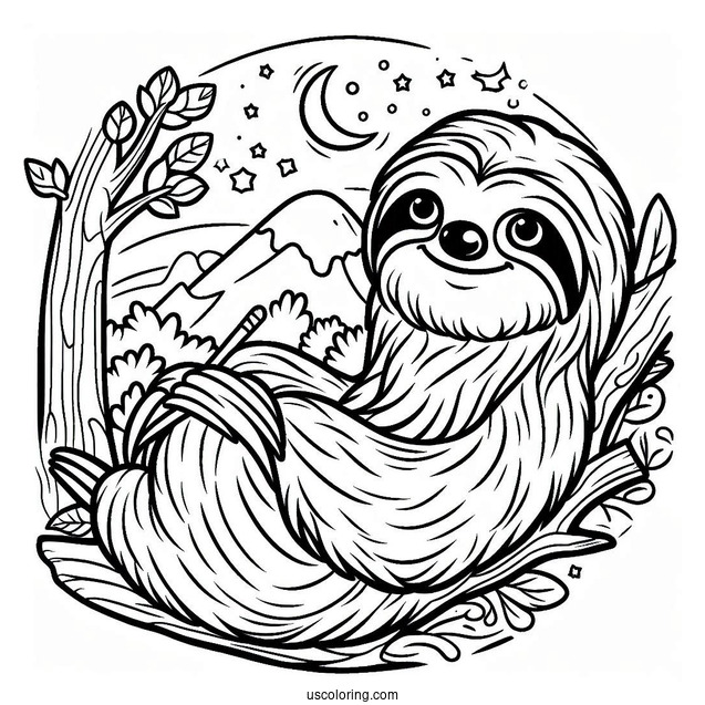 Sloth (Sid) From Ice Age Coloring Page