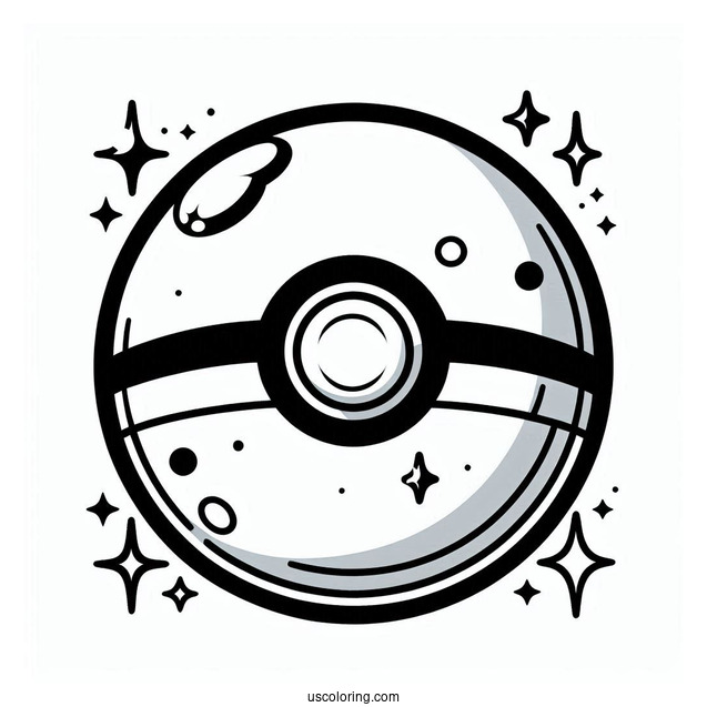 Pokemon Legends Pokéball Coloring Page
