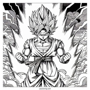 Super Saiyan Gogeta Coloring Page
