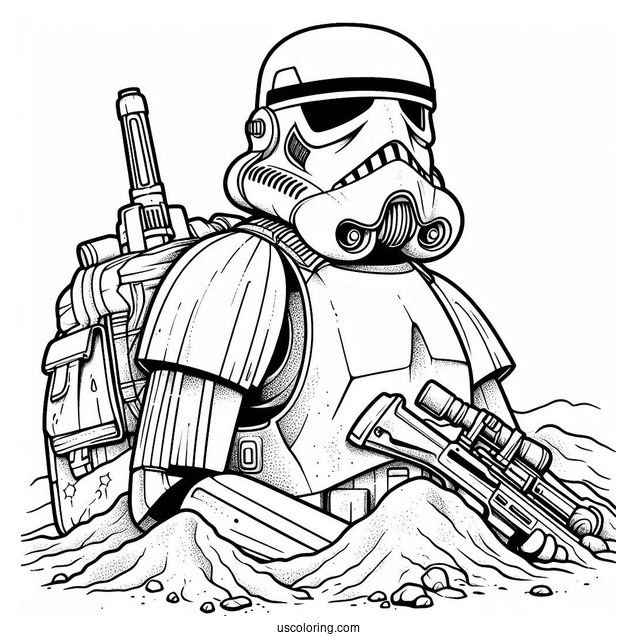 Sand Stormtrooper Coloring Page