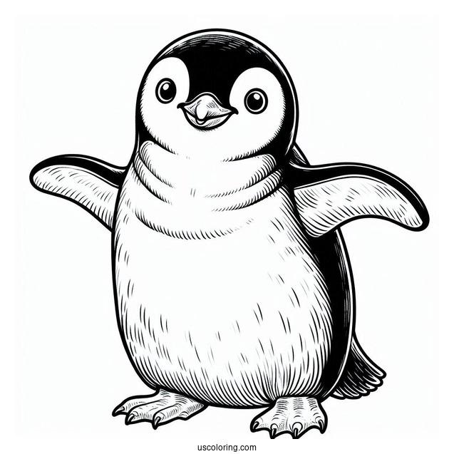 Humboldt Penguin Coloring Page
