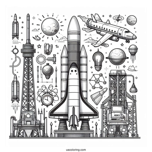 Space Launch System NASA Rocket To Color