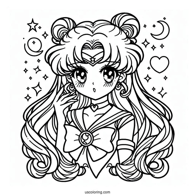 Sailor Star Maker Kou Taiki Coloring Sheet