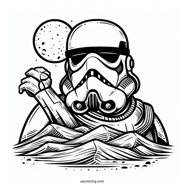 Sand Stormtrooper Coloring Page