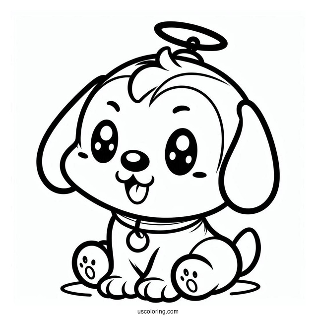 Cute Baby Pluto Coloring Page For Preschoolers