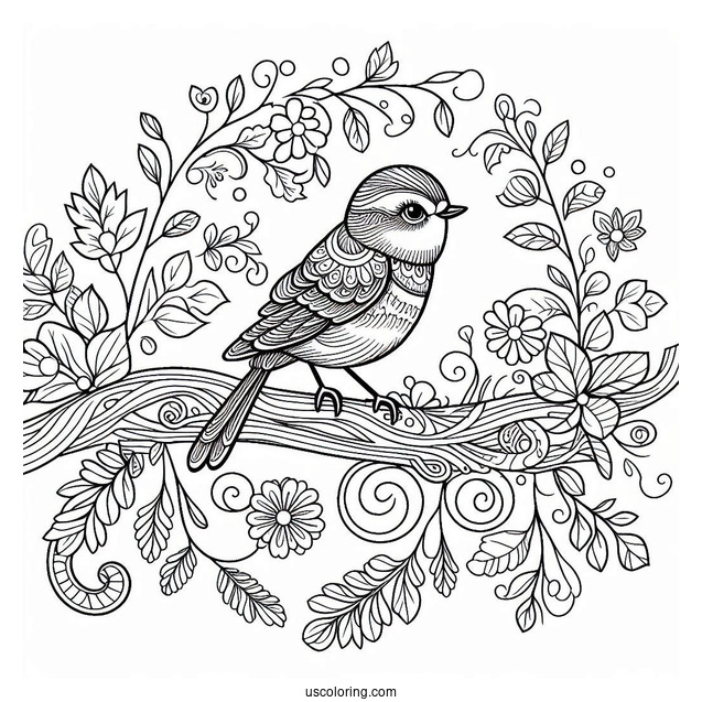 Blu Perched On Linda s Arm Coloring Page