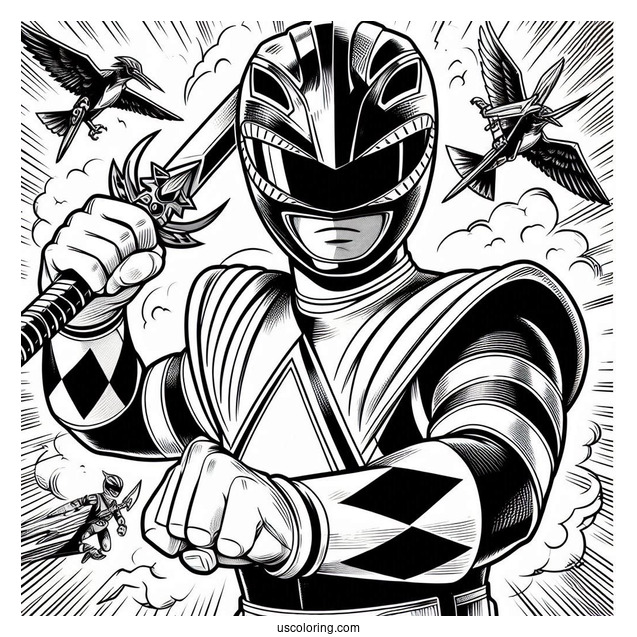 Power Rangers Super Ninja _ Steel Poster Coloring Page