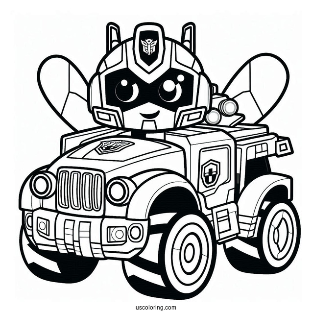 Rescue Bots Coloring Page Bumblebee For Preschoolers