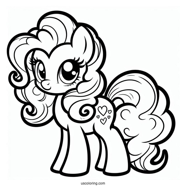 Outline of Pinkie Pie Pony For Preschoolers