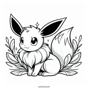 Leafeon Eevee Coloring Sheet