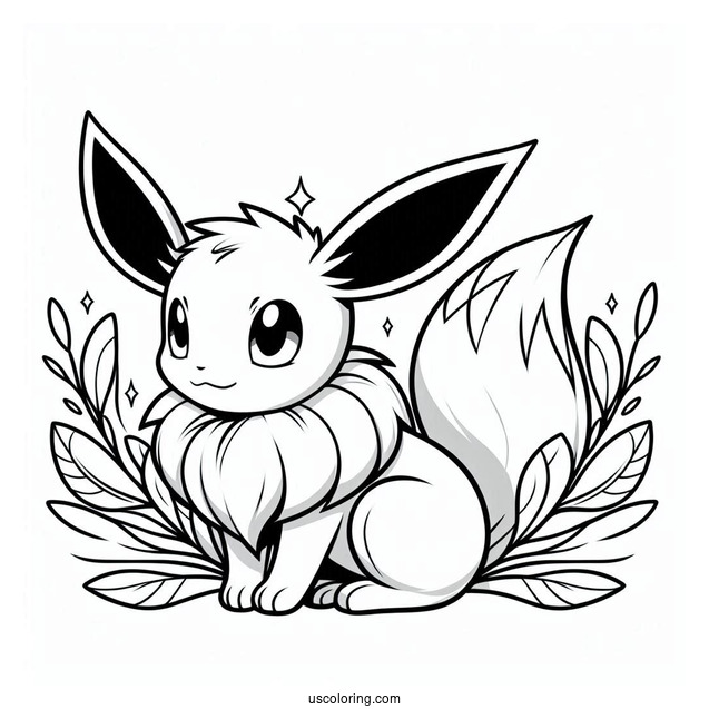 Leafeon Eevee Coloring Sheet