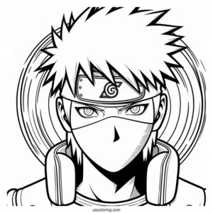 Kakashi Coloring Page Of Mangekyo Sharingan