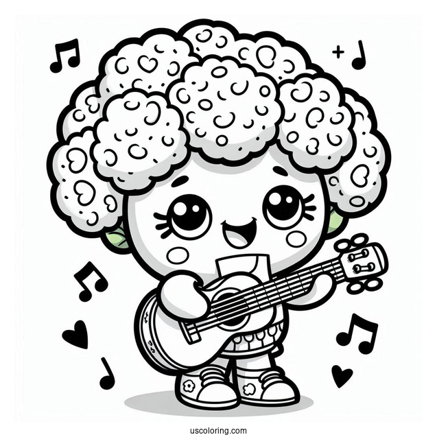 Bethany Broccoli Shopkins Playing Guitar
