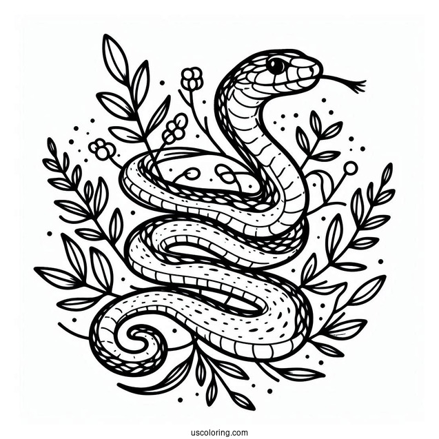 Coral Snake Coloring Sheet