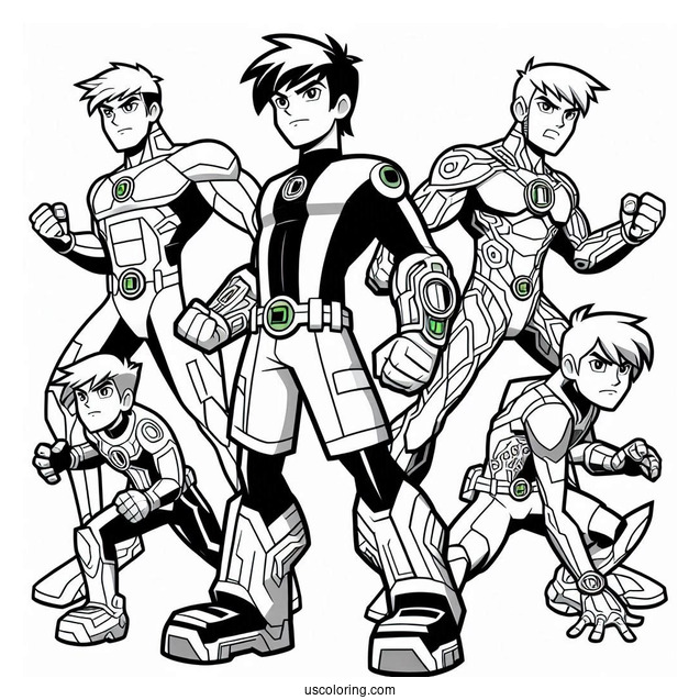 Ben 10 Coloring Page Of Grey Matter For Kids