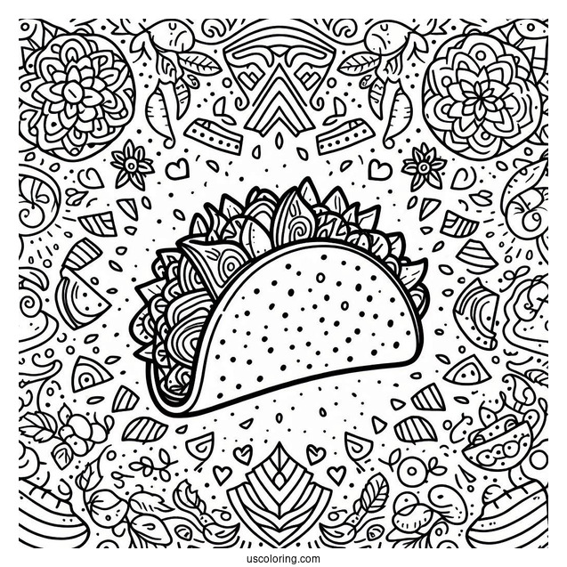 Tasty Taco In The Middle Of A Mandala