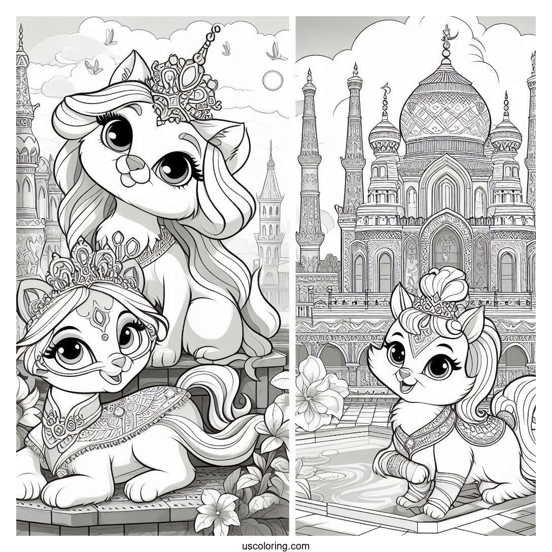 Palace Pets Coloring Pages Featured Image_