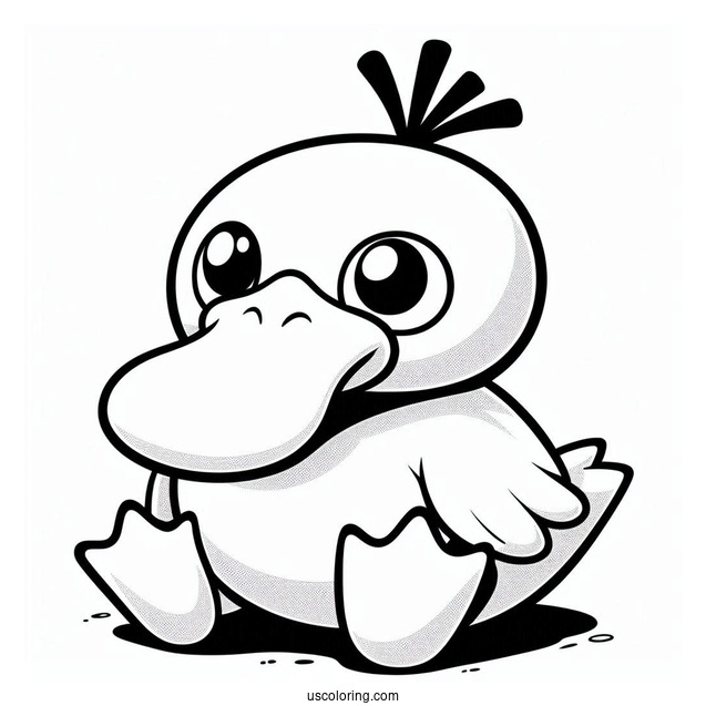 Psyduck Coloring Page Overthink Pokemon Card