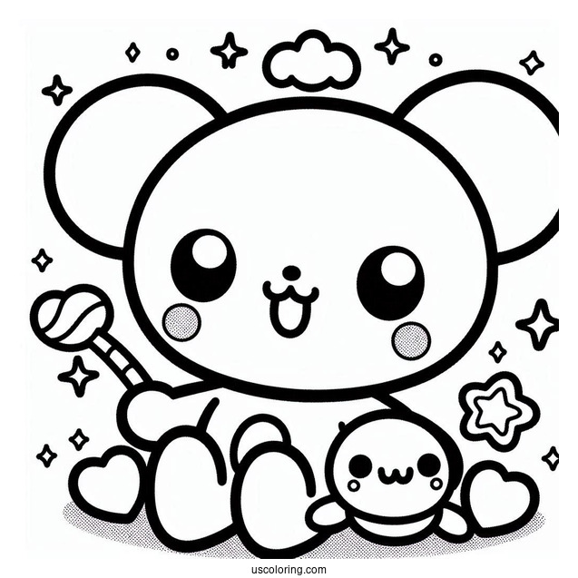 Sanrio Coloring Pages Of Simple Keroppi For Kids