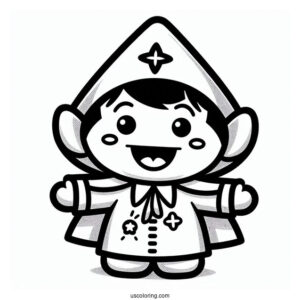 Kawaii Chibi Count Von Count Coloring Page For Preschoolers