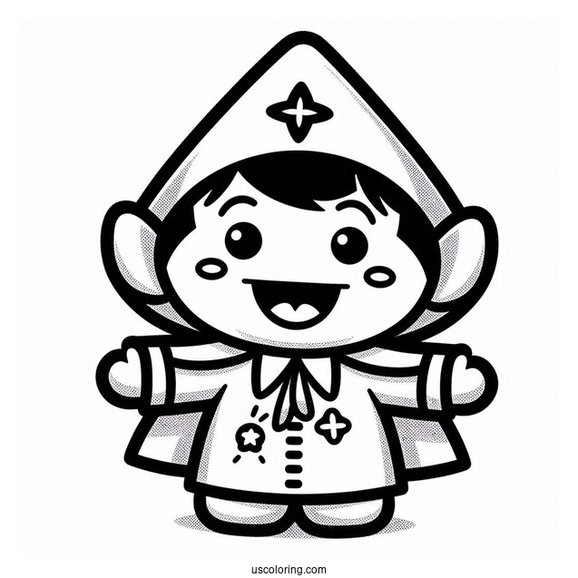 Kawaii Chibi Count Von Count Coloring Page For Preschoolers