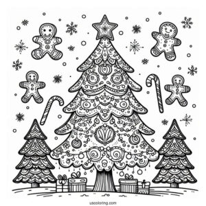 Christmas Tree With Gingerbread House