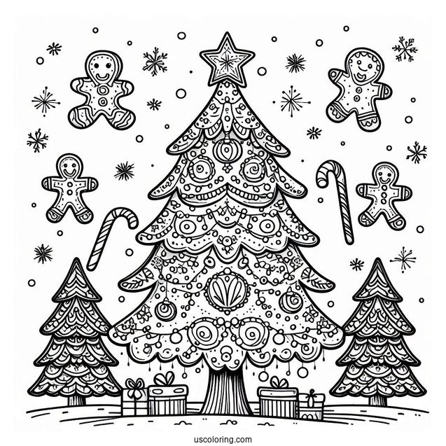 Christmas Tree With Gingerbread House