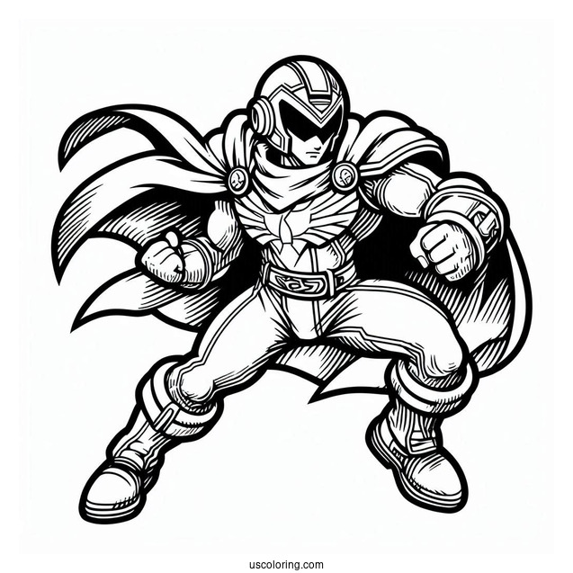 Super Smash Bros Coloring Page Of Captain Falcon Outline