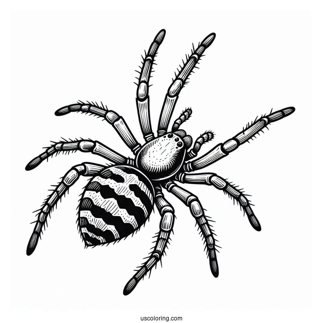 Red Back Venomous Spider Coloring Sheet