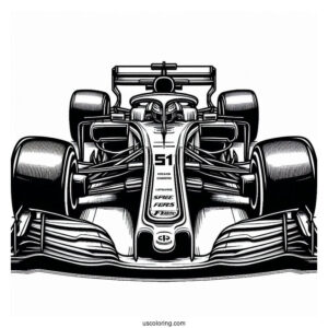 F1 Coloring Page Haas VF 22 Race Car