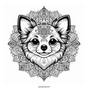 Chihuahua Coloring Page Mandala