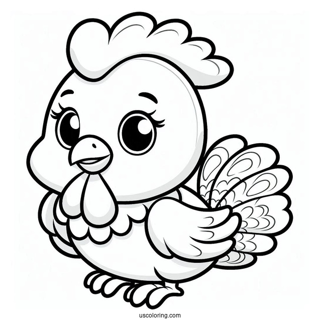 Coloring Page Of Ace Cluck From Chicken Little