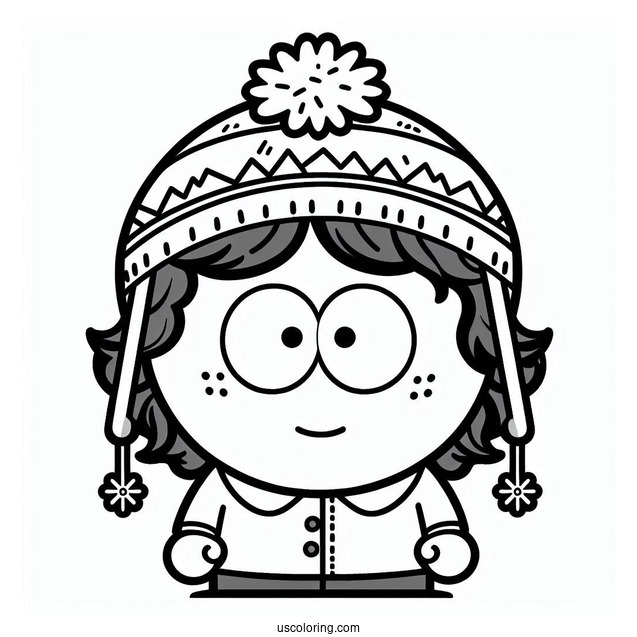 Easy Kyle Broflovski South Park Coloring Page For Kids
