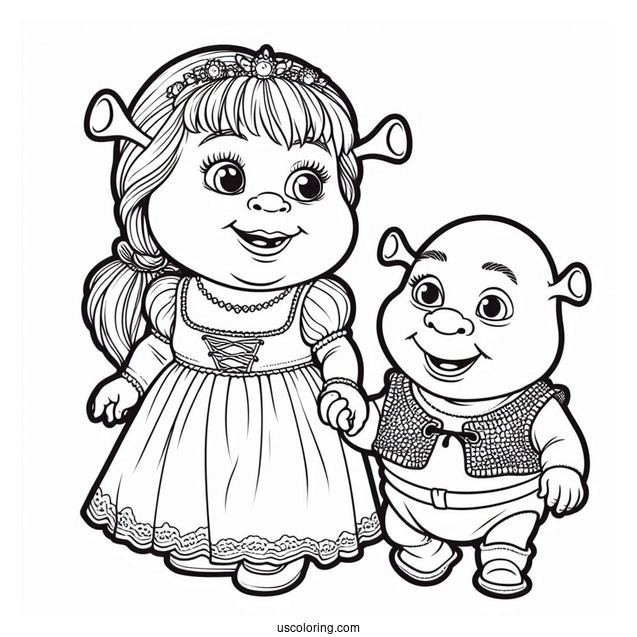 Shrek Babies Coloring Page