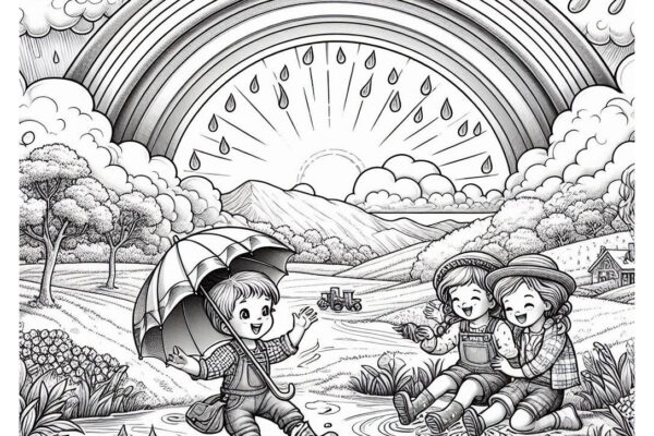 Rain Coloring Pages Featured Image