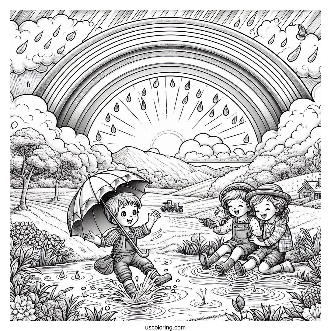 Rain Coloring Pages Featured Image