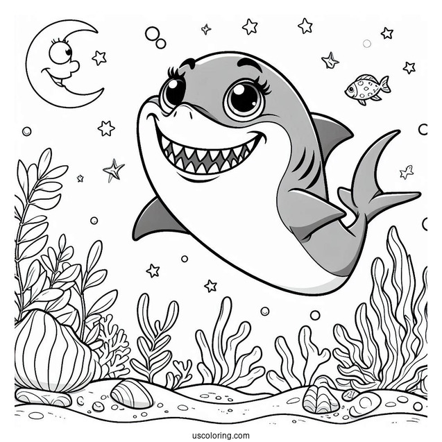 Shark Coloring Page Of Shark Tale Lenny
