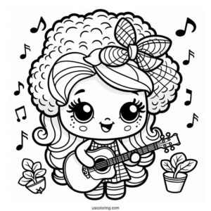 Bethany Broccoli Shopkins Playing Guitar