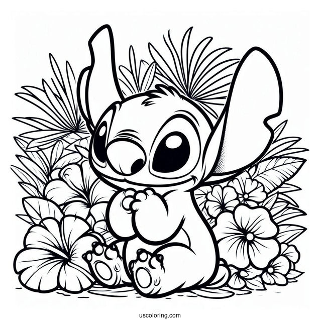 Lilo & Stitch Coloring Page Of Simple Nani Pelekai For Kids