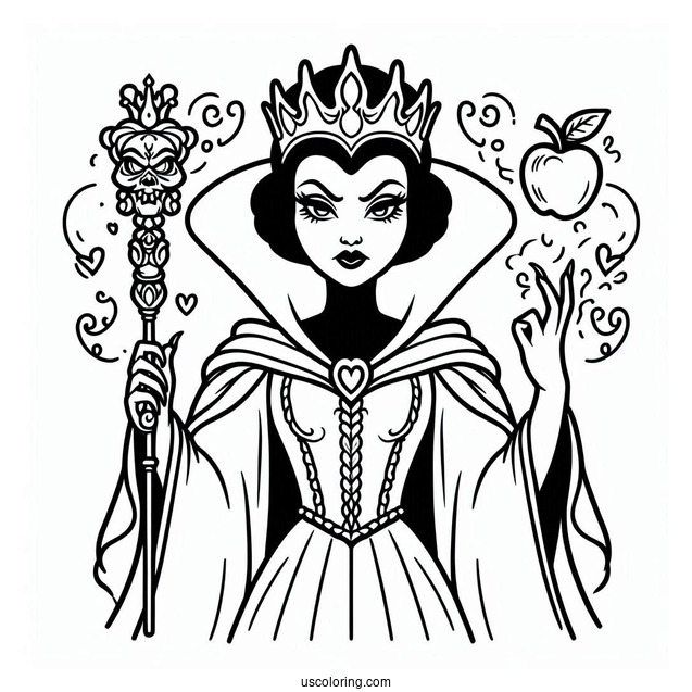 Coloring Sheet Of The Evil Queen