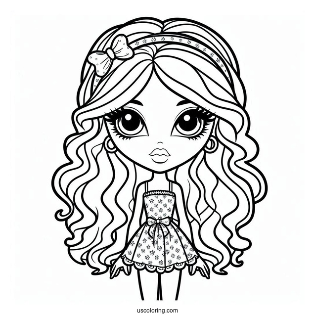 Cloe Bratz Doll Coloring Page For Kids