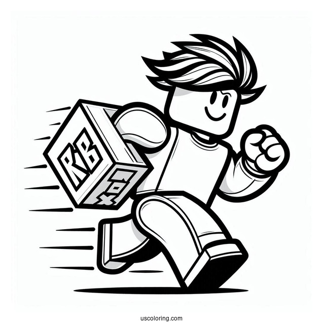 Running Characters With Roblox Logo