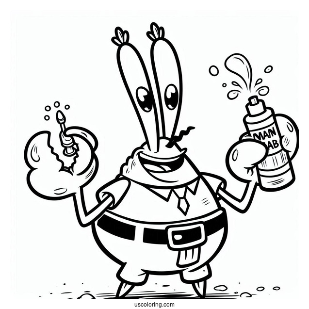 Mr Krabs Coloring Picture