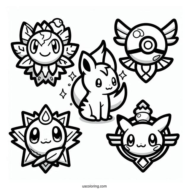 Pokemon Badges To Color