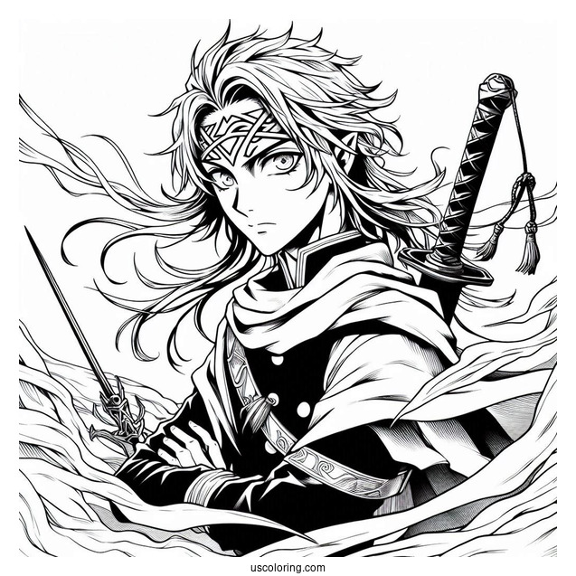 Manga Coloring Page Of Elusive Warriors Manga Cover For Kids