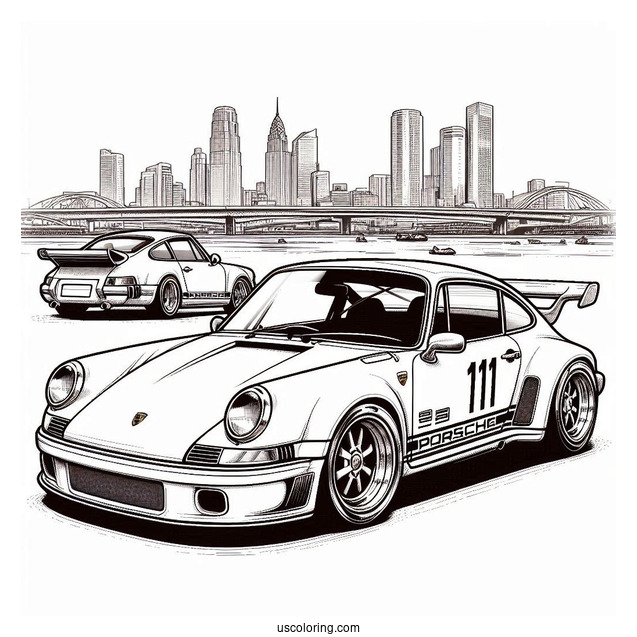 Fujimi 1 24 Porsche Coloring Page