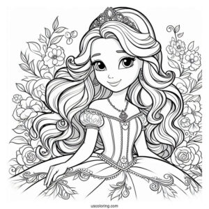 Sofia The First Coloring Page With Princess Amber